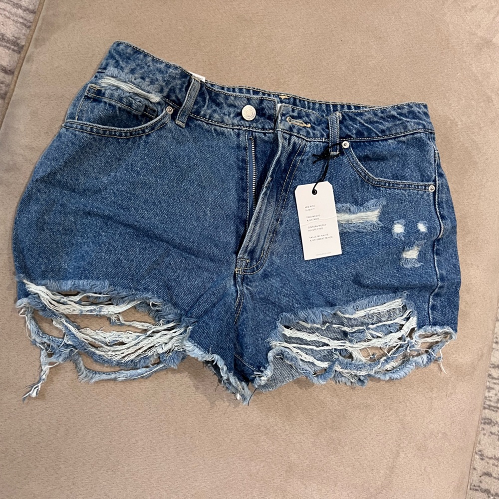 Cut off denim concert shorts brand new with tags